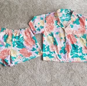 Vintage Victoria's Secret floral pajama set